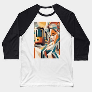 A Woman and a Tram 002 - Post-soviet realism - Trams are Awesome! Baseball T-Shirt